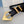Medium Spike Belt 25mm Black Calfskin Loop Gold Gold Finishing