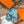 chypre sandal turquoise blue suede calfskin white thread embroidered