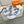HM Giga 50 Sneaker Light Blue Canvas White Goatskin Orange