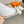 HM Giga 50 Sneaker White Canvas & Goatskin Orange