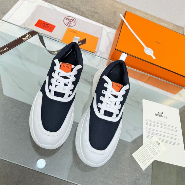 GIGA SNEAKER IN PELLE DI VITELLO BLU CARBONE