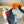 HM Giga 50 Sneaker Blue Canvas Black Goatskin Orange