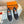 HM Giga 50 Sneaker Blue Canvas Black Goatskin Orange