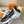 HM Giga 50 Sneaker Blue Canvas Black Goatskin Orange