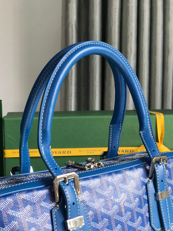 PORTADOCUMENTI AMBASSADE 35 IN TELA GOYARDINE BLU ZAFFIRO