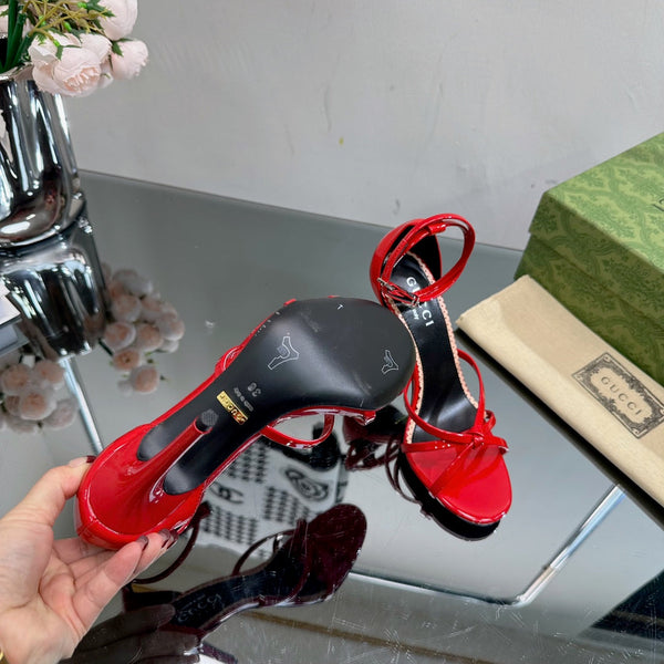 GG 105 STRAPPY SANDAL CRIMSON LAMBSKIN