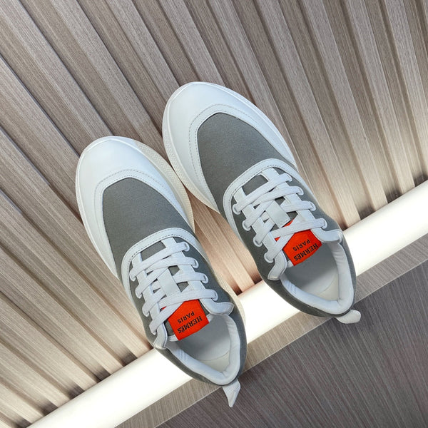 HM Giga 50 Sneaker Grey Canvas White Goatskin Orange