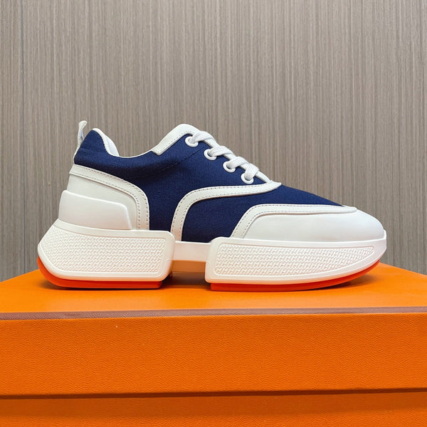 GIGA SNEAKER NAVY MIX PELLE DI VITELLO BIANCA