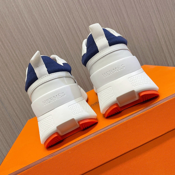 GIGA SNEAKER NAVY MIX PELLE DI VITELLO BIANCA