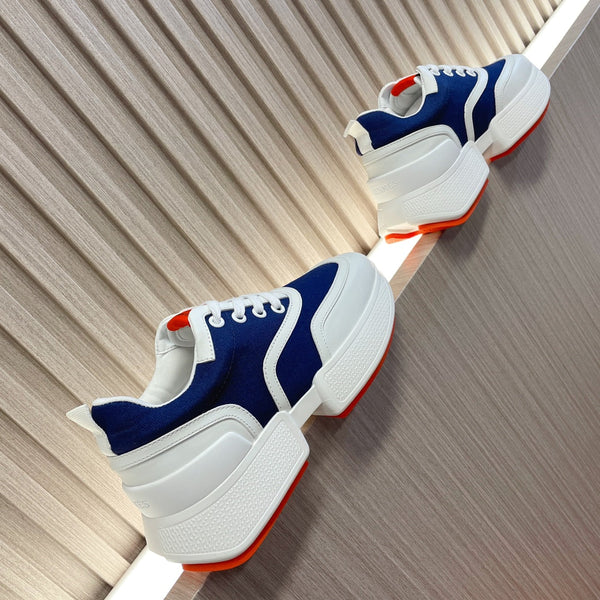 GIGA SNEAKER NAVY MIX PELLE DI VITELLO BIANCA