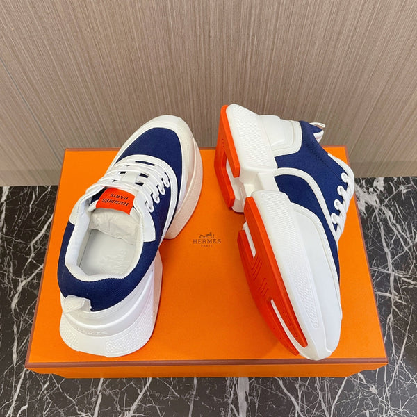 GIGA SNEAKER NAVY MIX PELLE DI VITELLO BIANCA