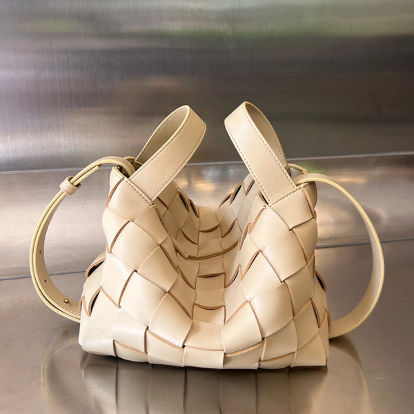 PICCOLA CASSETTA DA 22 IN PELLE DI AGNELLO BEIGE