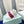 FLATFORM ROCKSTUD UNTITLED SNEAKER IN WHITE MIX MAGENTA PURPLE CALFSKIN WITH RHINSTONES
