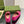 BLONDIE LOGO-PLAQUE LOAFERS IN FUSCIA PINK SUEDE