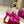 ROCKSTUD PATENT PINK LEATHER BALLERINA