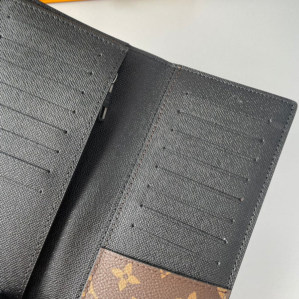 Portafoglio LV M69410 Brazza in tela monogramma e pelle di mucca 221642