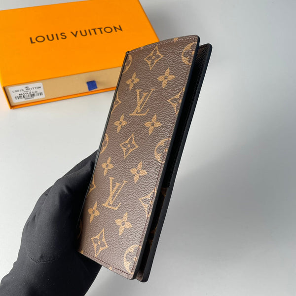 Portafoglio LV M69410 Brazza in tela monogramma e pelle di mucca 221642