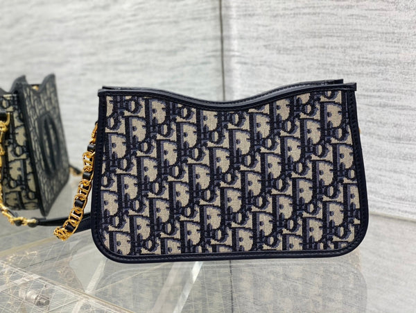 BORSA HOBO SIGNATURE 23 IN PELLE DI AGNELLO CON FANTASIA BEIGE NERA