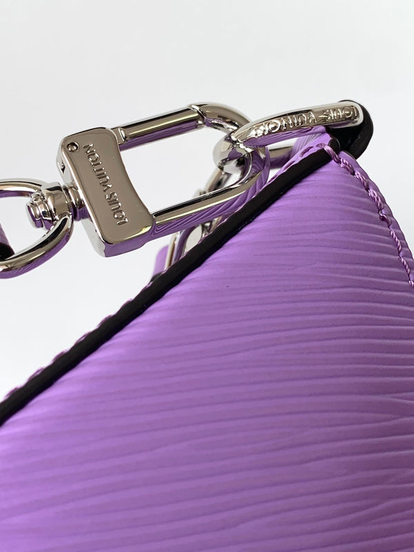 LV Marellini 19cm Viola Epi Grain Pelle di Vacchetta Metallo HW