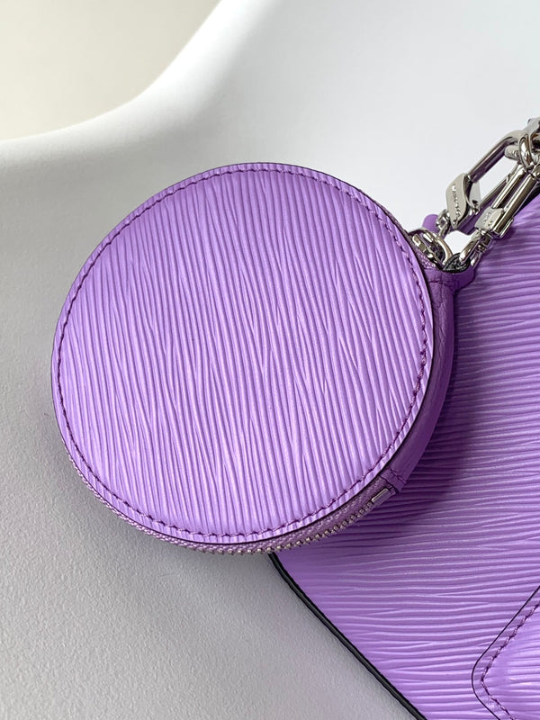 LV Marellini 19cm Viola Epi Grain Pelle di Vacchetta Metallo HW
