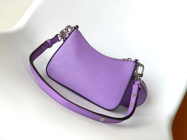 LV Marellini 19cm Viola Epi Grain Pelle di Vacchetta Metallo HW