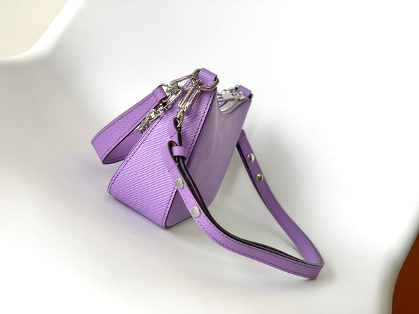 LV Marellini 19cm Viola Epi Grain Pelle di Vacchetta Metallo HW