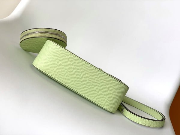 LV Marellini 19cm Pelle bovina Epi Grain verde Metallo HW
