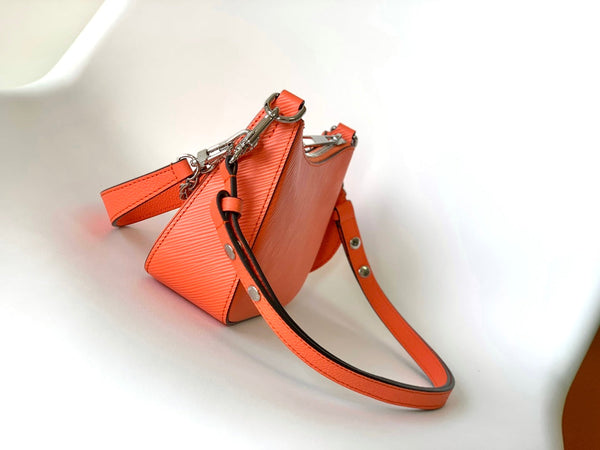 LV Marellini 19cm Arancione Epi Grain Pelle di Vacchetta Metallo HW