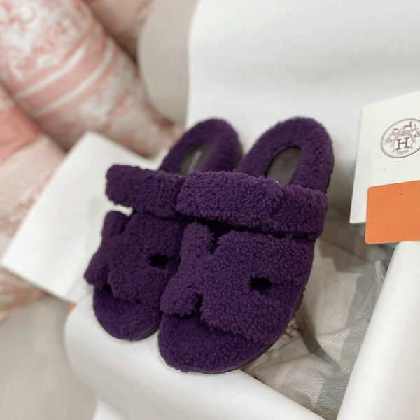 chypre sandal purple lamb wool