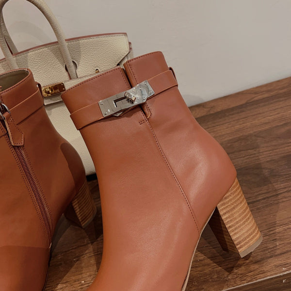 HM Saint Germain Ankle Boot Brown Calfskin