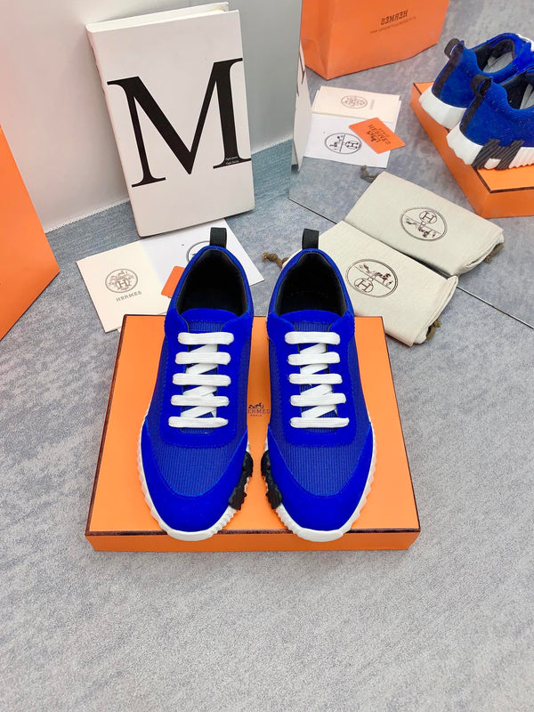 Sneaker HM Bouncing in tessuto a rete blu 106457