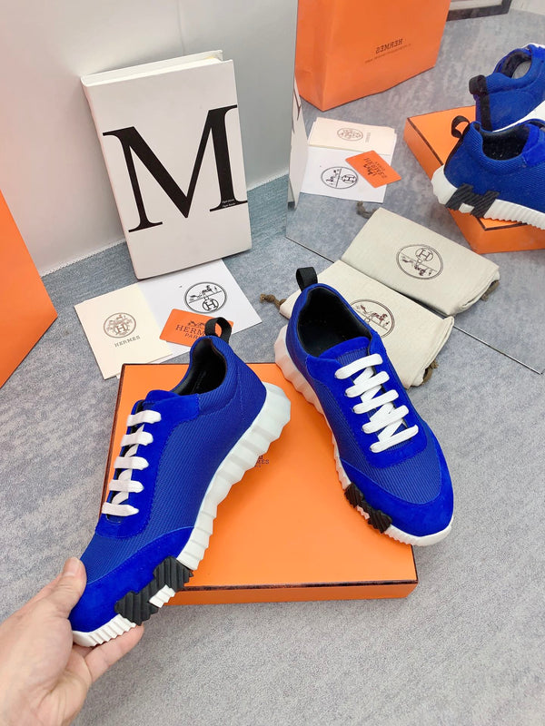 Sneaker HM Bouncing in tessuto a rete blu 106457