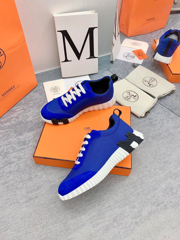 Sneaker HM Bouncing in tessuto a rete blu 106457