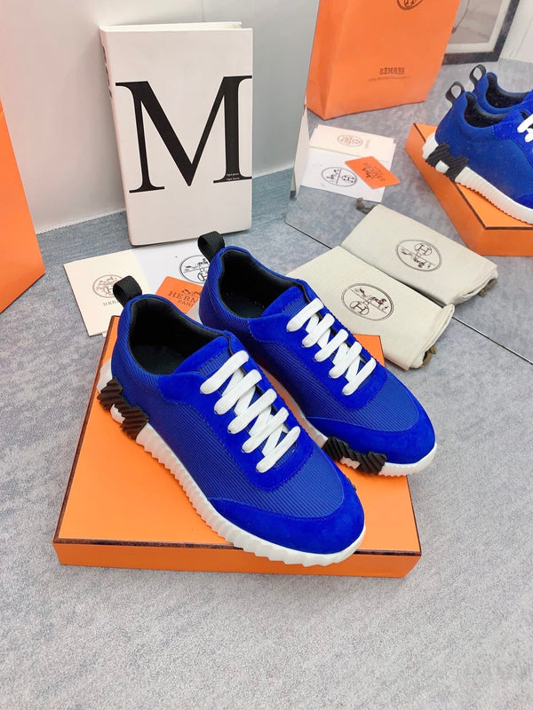 Sneaker HM Bouncing in tessuto a rete blu 106457