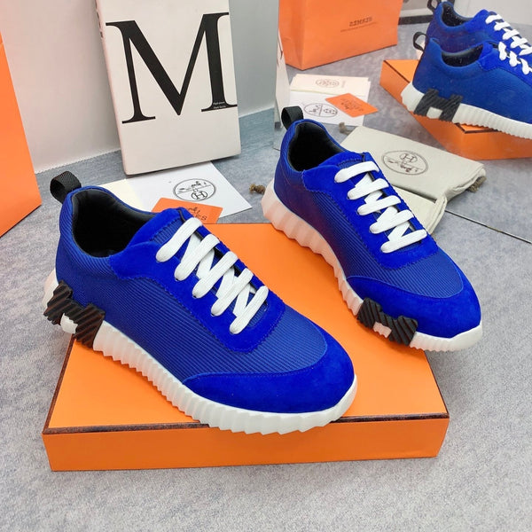 Sneaker HM Bouncing in tessuto a rete blu 106457