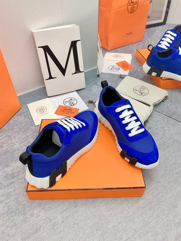 Sneaker HM Bouncing in tessuto a rete blu 106457