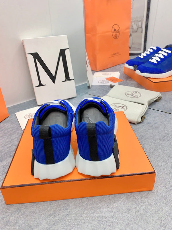 Sneaker HM Bouncing in tessuto a rete blu 106457