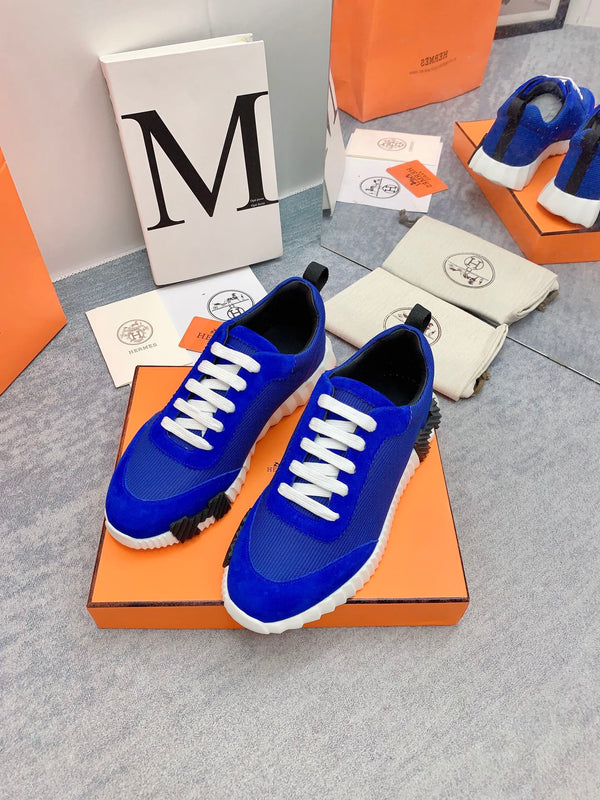 Sneaker HM Bouncing in tessuto a rete blu 106457