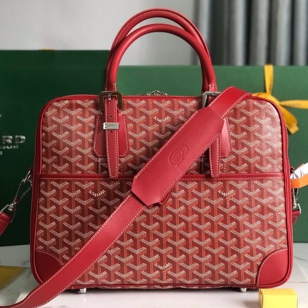 PORTADOCUMENTI AMBASSADE 35 IN TELA GOYARDINE CLASSICA ROSSA