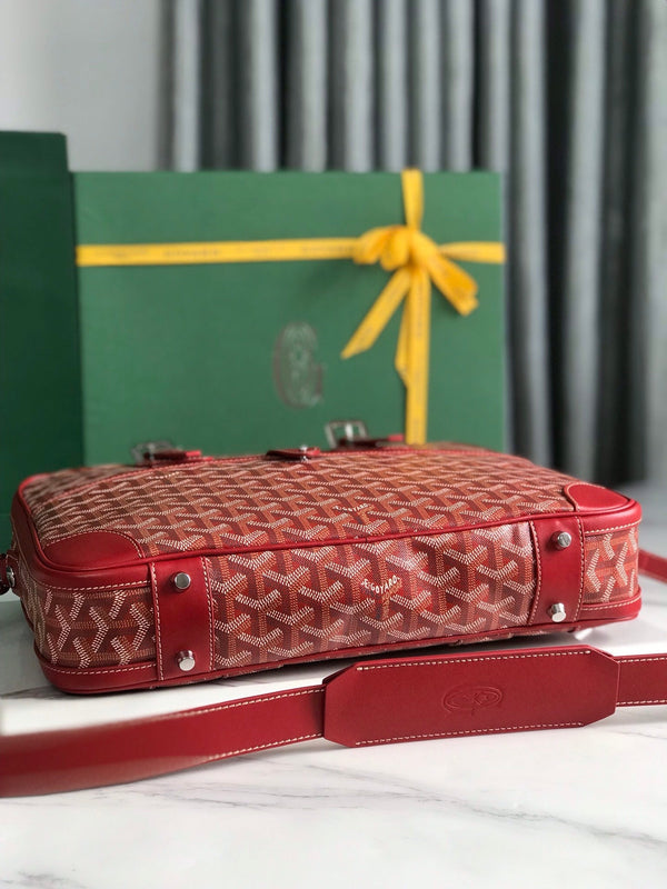 PORTADOCUMENTI AMBASSADE 35 IN TELA GOYARDINE CLASSICA ROSSA