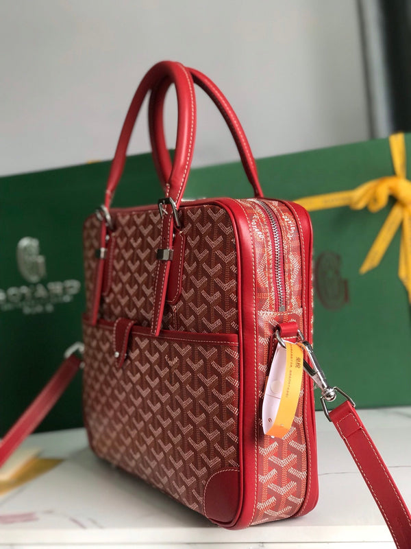 PORTADOCUMENTI AMBASSADE 35 IN TELA GOYARDINE CLASSICA ROSSA