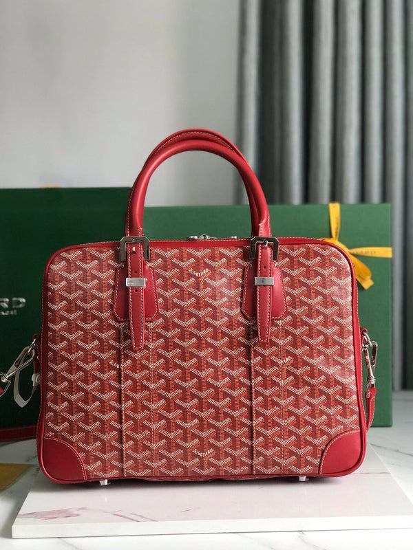 PORTADOCUMENTI AMBASSADE 35 IN TELA GOYARDINE CLASSICA ROSSA