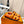HM CHYPRE SANDAL ORANGE WITH H-BUCKLE CALFSKIN