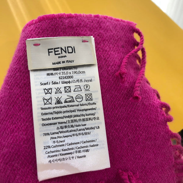 SCIARPA FF 180 CM IN CASHMERE E LANA VIOLA MAGENTA