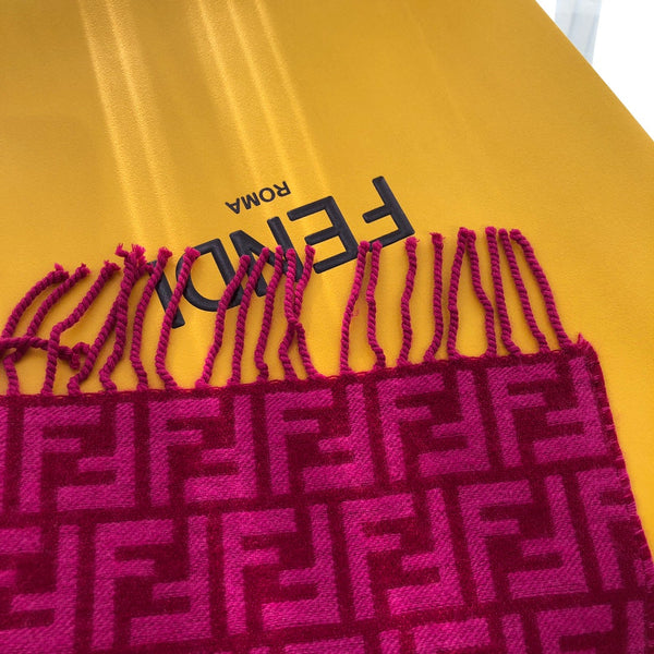 SCIARPA FF 180 CM IN CASHMERE E LANA VIOLA MAGENTA