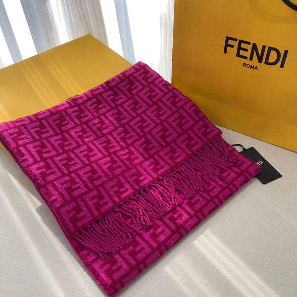 SCIARPA FF 180 CM IN CASHMERE E LANA VIOLA MAGENTA