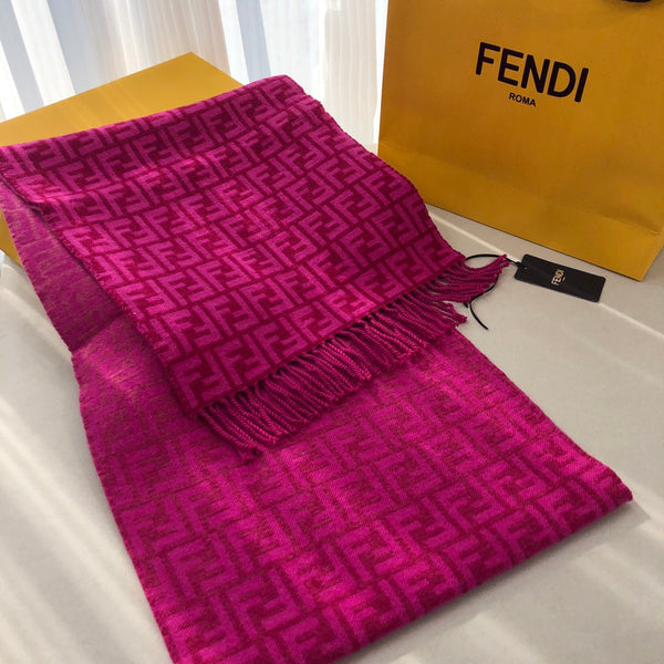 SCIARPA FF 180 CM IN CASHMERE E LANA VIOLA MAGENTA