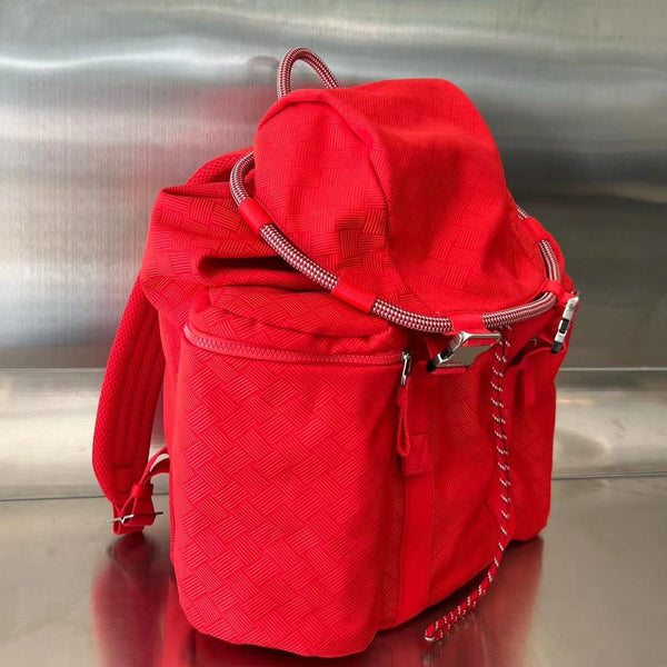 ZAINO ALTO 42 IN TESSUTO JACQUARD ROSSO CILIEGIA