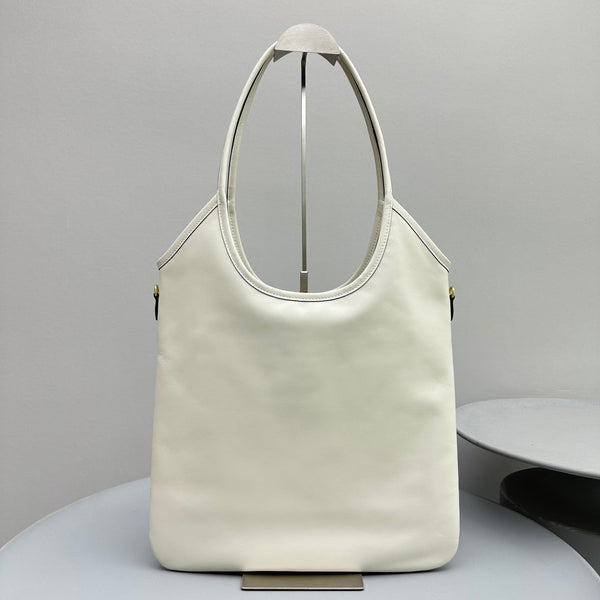 BORSA HOBO 40 IN PELLE DI VITELLO BIANCA