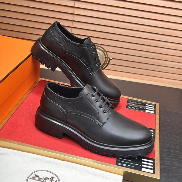 HM DANIEL TRAMPING SHOE BLACK CALFSKIN